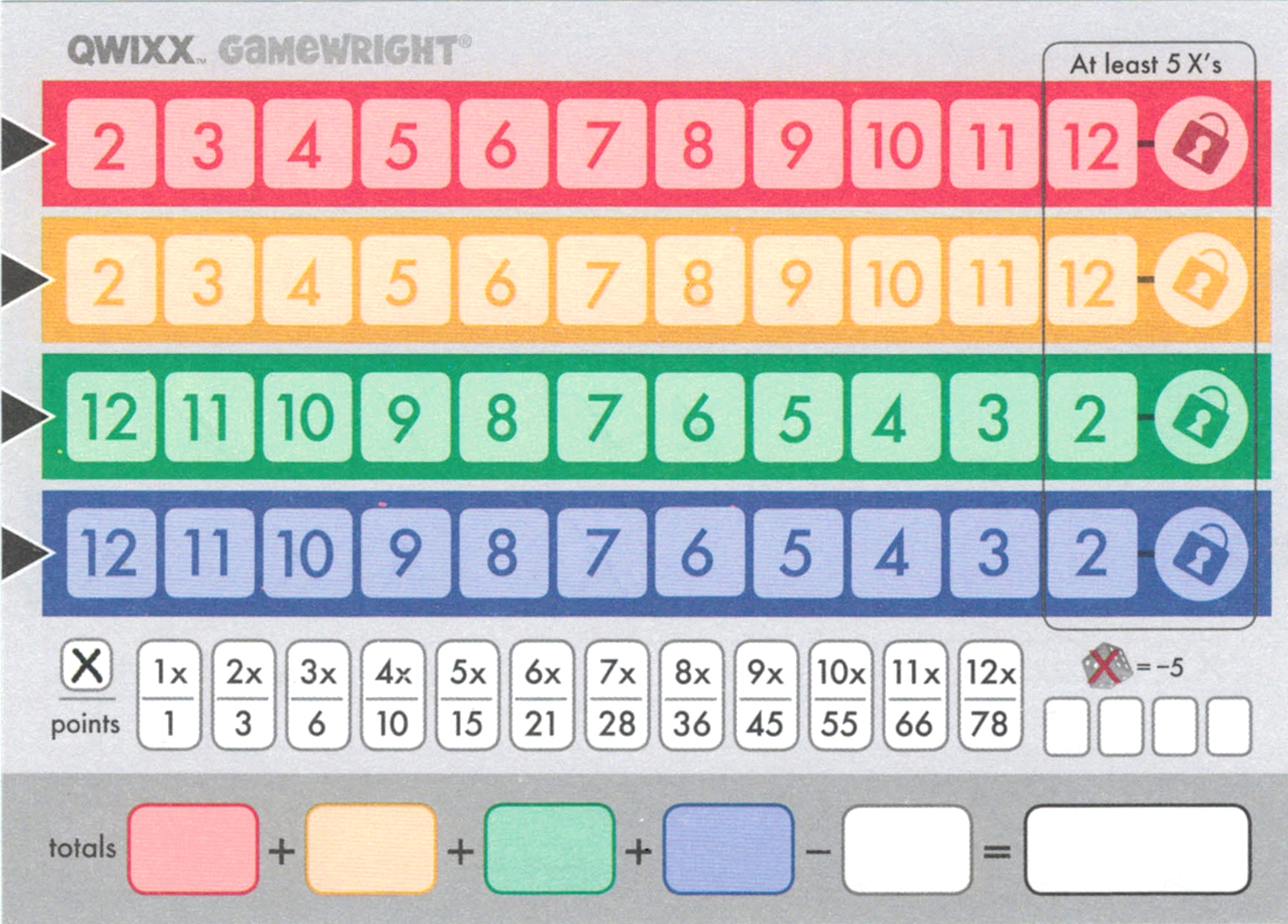 Qwixx Score Sheets Printable Printable Word Searches