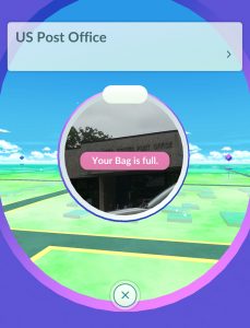 Pokémon Go PokéStop: Your bag is full