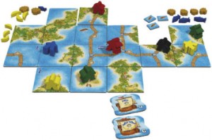 Carcassonne: South Seas game in progress