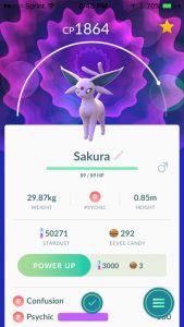 Name an Eevee Sakura to evolve an Espeon