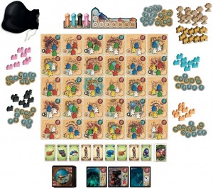 Five Tribes game components