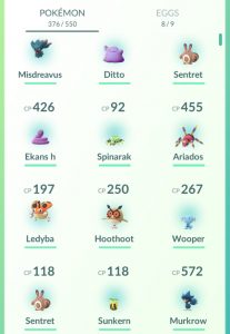 some of the new Pokémon I caught