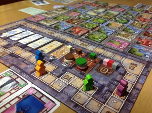 Building and Specialists Tracks on Urbania game board