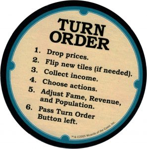 Vegas Showdown Dealer Button with Turn Order steps